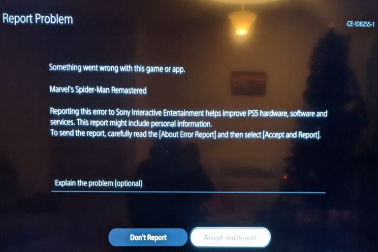 Understanding & Fixing PS5 Error Code (CE-108255-1)